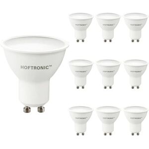 HOFTRONIC™ 10x LED GU10 Spot - 4,5 Watt 400 Lumen - 4000K Neutral Weiß Licht - LED reflektor - Ersetzt 50 Watt