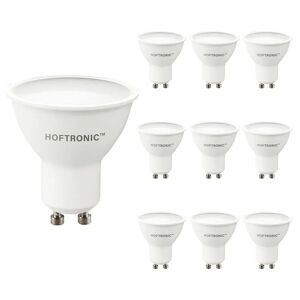 HOFTRONIC™ 10x GU10 LED-Strahler - 4,5 Watt 400 Lumen - 6500K tageslichtweißes Licht - LED-Reflektor - Ersetzt 50 Watt
