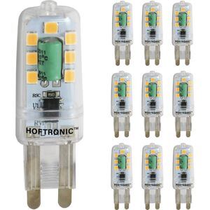 HOFTRONIC™ 10x G9 LED-Glühbirne - 2,2 Watt 200 Lumen - 2700K Warmweiß - 230V - Ersetzt 22 Watt T4 Halogen