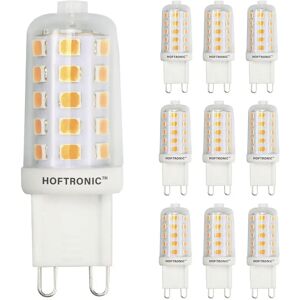 HOFTRONIC™ 10x G9 LED-Lampe - 3 Watt 300 Lumen - 2700K Warmweiß - 230V - Ersetzt 30 Watt T4 Halogen