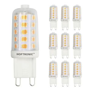 HOFTRONIC™ 10x G9 LED-Lampe - 3 Watt 300 Lumen - 6500K Tageslichtweiß - 230V - Ersetzt 30 Watt T4 Halogen