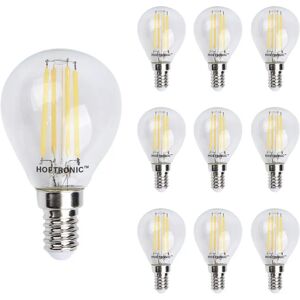 HOFTRONIC™ 10x E14 LED Filament - 4 Watt 470 Lumen - 2700K warmweißes Licht - kleine Fassung - Ersetzt 40 Watt - P45 Form