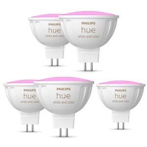 Philips Hue White & Color Ambiance MR16 LED-Lampe 400lm, 5er Pack