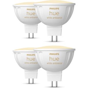 Philips Hue White Ambiance MR16 LED-Lampe 400lm, 4er Pack