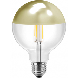 BLULAXA 7W LED Globe 125 Spiegelkopf Birne Gold E27 645lm warmweiß 2700K EEK F [A-G]