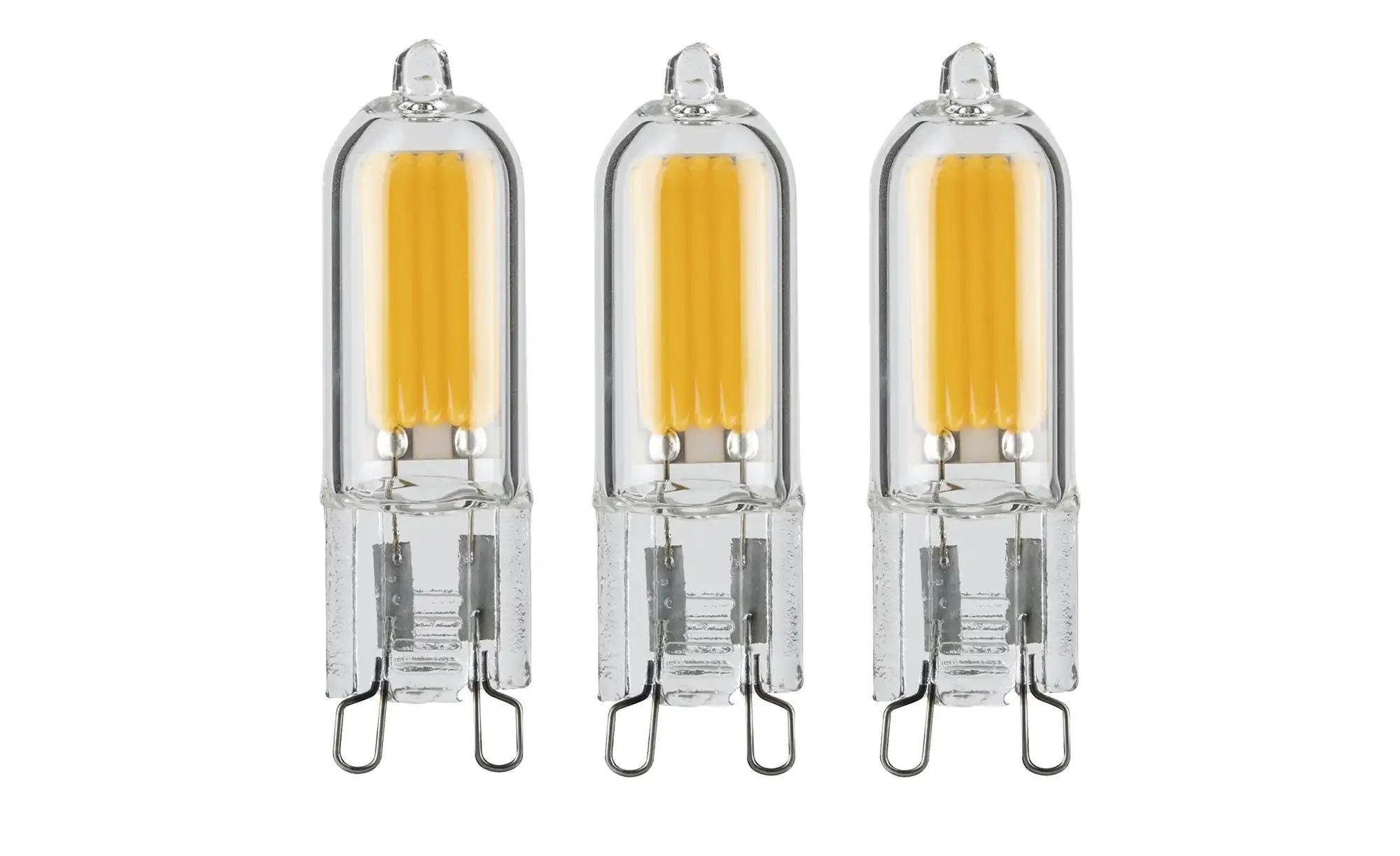 Höffner LED G9/ 2W, 200lm, 2700K, 3er-Pack ¦ transparent/klar