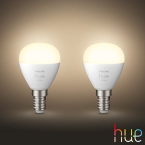 Philips Hue White LED E14 Luster, 5,7 Watt Ø 4,5 H: 7,7 cm, matt, Doppelpack 8719514266902, EEK: A+