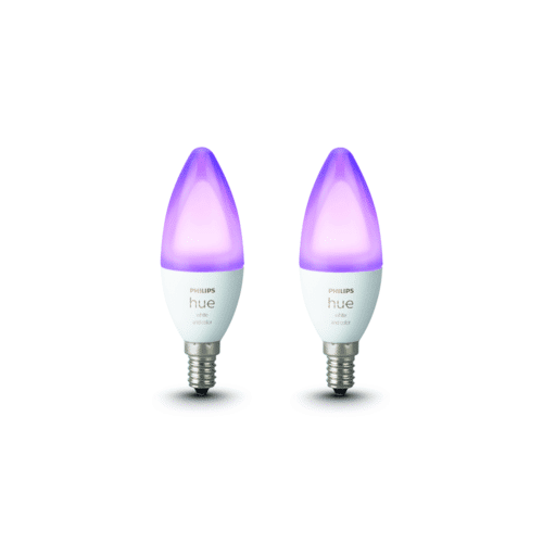 Philips Hue White & Color Ambiance E14 Doppelpack Weiß