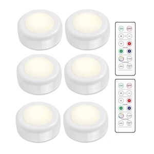 INF LED Spotlight pakke med 6 lys med 2 fjernbetjeninger