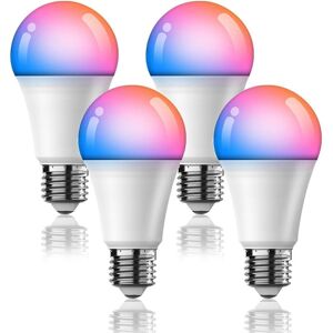 BayOne Smart RGB LED LAMP Smart Home App-kontrolleret E27 4-Pack