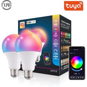 FXPOT Moderne Smart Bulb Smart Led Light Multi Color Changing Lamp 10W E27 med RGB