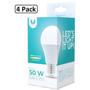 4-Pack Forever kallvit LED-lampa E27 8W 640lm (6000K)