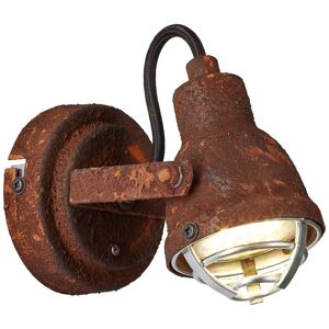BRILLIANT lampe Bente vægmaling rustfarvet   1x PAR51, GU10, 4W, egnet til reflektorlamper (medfølger ikke)   Skala A ++ til E   Drejeligt hoved