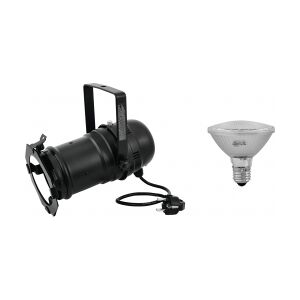 EuroLite Set PAR-30 Spot bk + PAR-30 230V SMD 11W E-27 LED 3000K fåøjepå spotbk