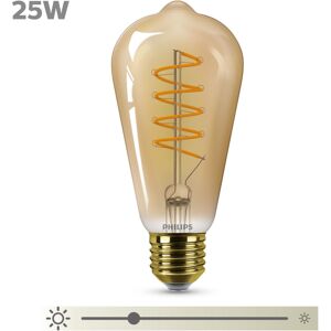 Philips LED Classic Spiral Filament  25W dråbe E27   guld dæmpbar 1 stk - 8718699676056