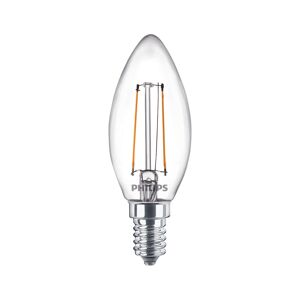 Philips LEDClassic Kerte Filament  25W  E14  varm hvid  klar ikke dæmpbar  2-stk  - 8718699664985