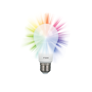 FESH Smart Home LED Pære  - Multicolor E27 9w Ø 60