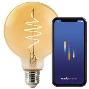 Nordlux Smart E27 - G95 Deco - 2200 Kelvin - 380 Lumen - Pære - Ravfarvet