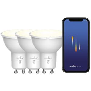 Nordlux Smart GU10 - 3-pack - PAR16 - 2200-6500 Kelvin - 10-420 Lumen - Pære - Hvid