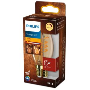 PHILIPS LED Classic Spiral Filament 15W kerte E14, guld dæmpbar 1 pak