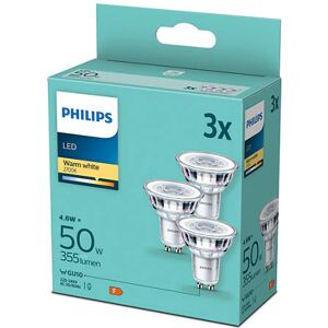 Philips LED pære Classic Spot 4,6W/827 (50W) 36° 3-pak GU10