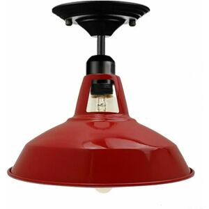 Ledsone Rød Farve Uden Pære Retro Vintage Loftslampe Hængende Lampe Industrielt Design 240v