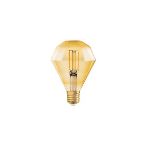 LEDVANCE OSRAM Vintage 1906 - LED-filament-lyspære - form: diamant - E27 - 4.5 W (tilsvarende 40 W) - klasse E - varm komfort-lys - 2500 K - guld