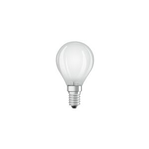 LEDVANCE OSRAM - LED-lyspære - form: P45 - matteret finish - E14 - 4 W (tilsvarende 40 W) - klasse E - varmt hvidt lys - 2700 K (pakke med 2)