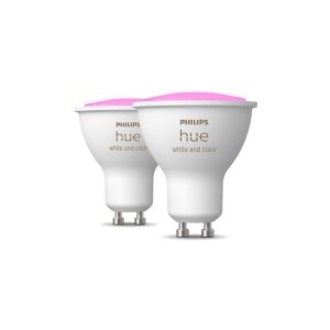 Philips Hue White and Color Ambiance - LED-spot lyspære - GU10 - 5.7 W - klasse G - 16 millioner farver - 2000-6500 K (pakke med 2)