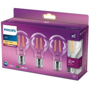 Philips Led Deko Filament - E27 - 4.3 W - 3 Stk - 470 Lumen