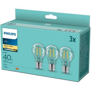 Philips Led Deko Filament - E27 - 4.3 W - 3 Stk - 470 Lumen