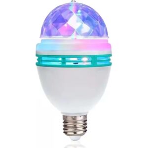 Disco pære E27 Roterende festlampe RGB lys LED Strobe Lig