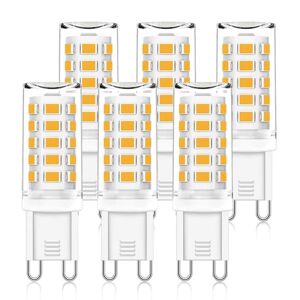 6 Pack G9 LED pære 3W Naturhvid 4000K, G9 LED Light Bul