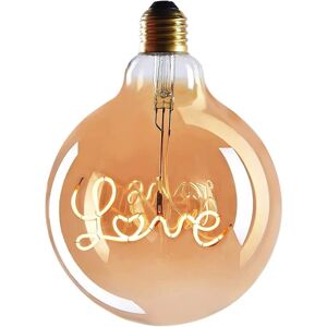 LEIGELE 1x E27 Edison Tube Love Led Pære - E27 Sokkel Dæmpbar Led Pære - 4w, Varm hvid, 230v, El27 Vintage E27 Pære/retro Filament Pære