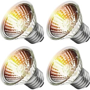 brand Turtle Heat Lamp 4-Pack, 25/50/75W UVA UVB Reptil Turtle-pærer til amfibietanke, terrarier og bure, fungerer med forskellige lampearmaturer 50W