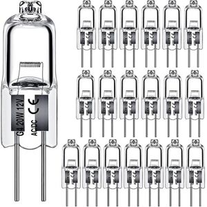 20 stk G4 halogenpære 20w Dc12v indendørs halogen G4 lampe krystal pære