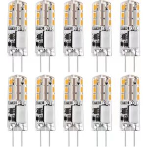 10x G4 LED pærer 12V AC/DC Varm hvid 3000K2W, dæmpbar lys-WELLNGS