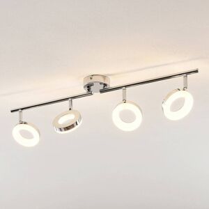 ELC Tioklia LED-loftlampe, krom, 4 lyskilder