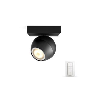 Philips Hue - Buckram Loftlampe Single Spot m/Switch White Amb. Black