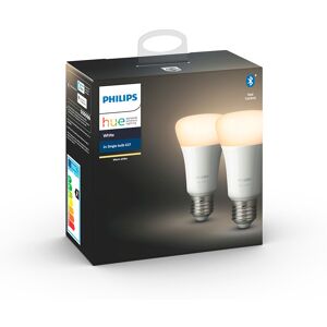 Philips - Hue White 9W Bluetooth E27 Pære 2 pcs. Hue