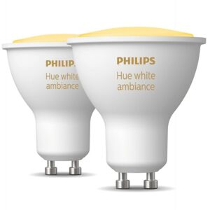 Philips Hue White Ambiance Gu10 Spotpære, 2-Pak