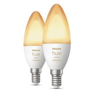 Philips Hue White Ambiance E14 Kertepære, 2-Pak