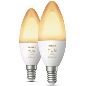 Philips Hue White Ambiance E14 Kertepære, 2-Pak