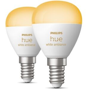 Philips Hue White Ambiance E14 Kronepære, 2-Pak