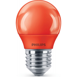 Philips E27 Kronepære, 3,1w, Rød  Rød
