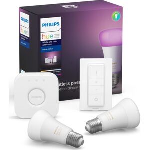 Philips Hue White Color Ambiance E27 Standardpære, Starter Kit  Mat