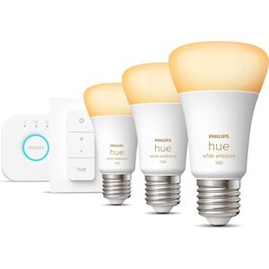 Philips Hue White Ambiance E27 Standardpære, Starter Kit, 75w  Mat