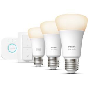 Philips Hue White E27 Standardpære, Starter Kit Med Fjernbetjening  Mat