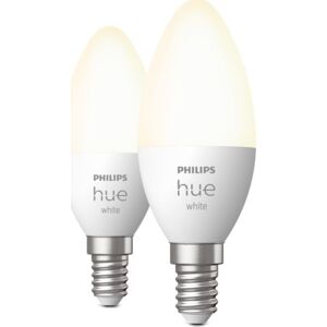Philips Hue White E14 Kertepære, 2-Pak  Mat