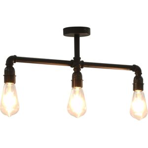 vidaXL loftlampe 3 x E27-pærer sort